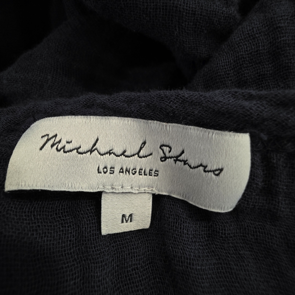 NWOT Michael Stars Cotton Gauze Dark Blue Sleeveless Jumpsuit Medium - Picture 6 of 7